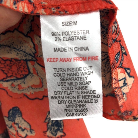 MinkPink Orange Floral Sleeveless Rachel Dress - Picture 5 of 6